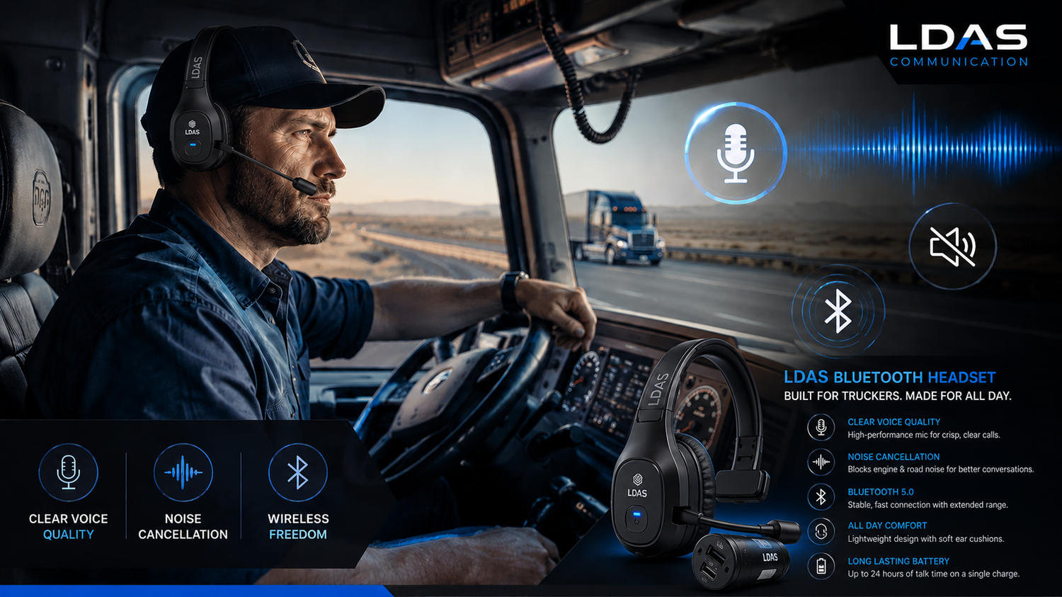 Best Bluetooth Headset for Long-Haul Truckers Who Drive 10+ Hours a Day