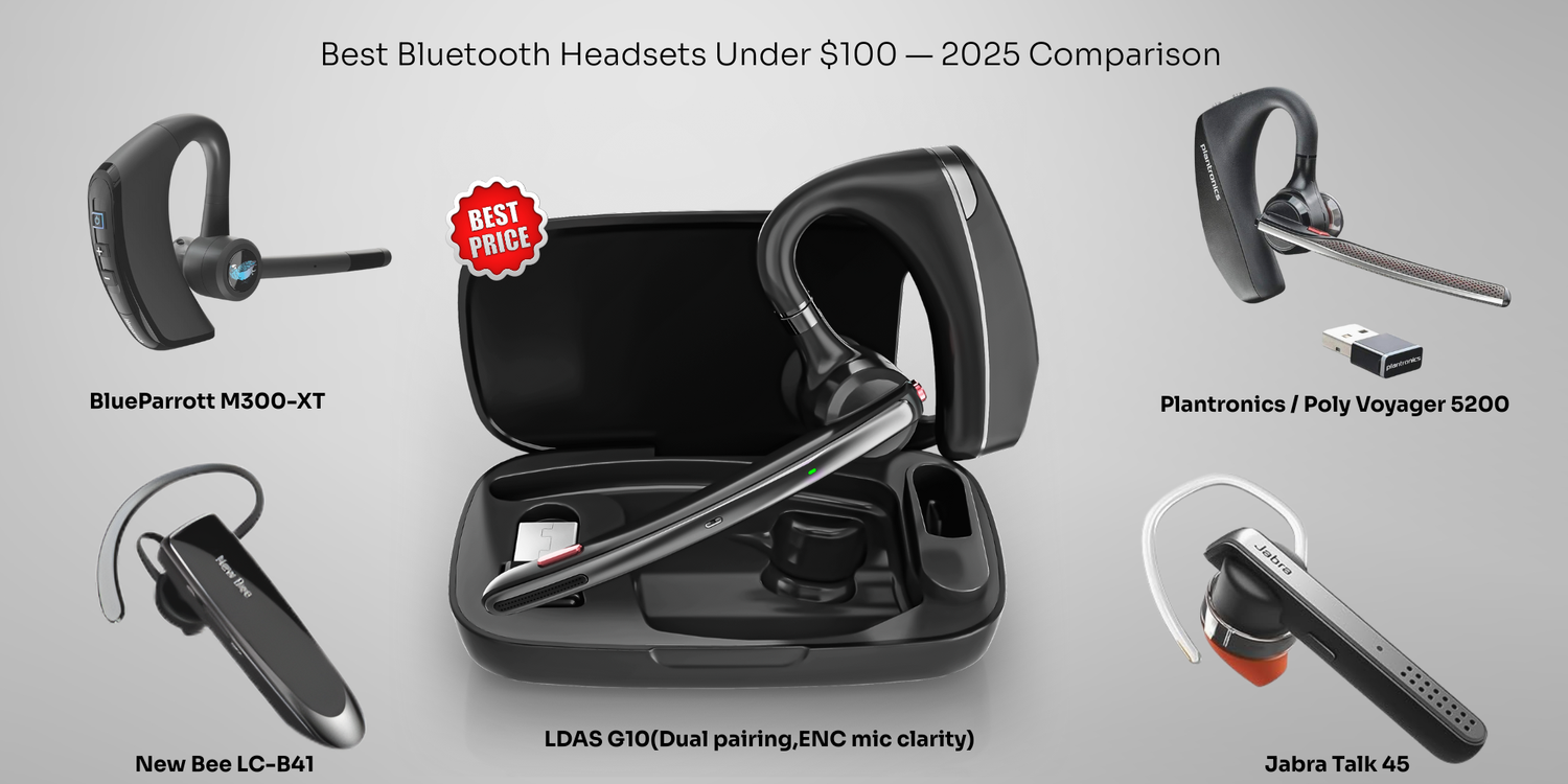 Best Bluetooth Headsets Under $100: Where LDAS G10 Stands (2025 Comparison Guide)