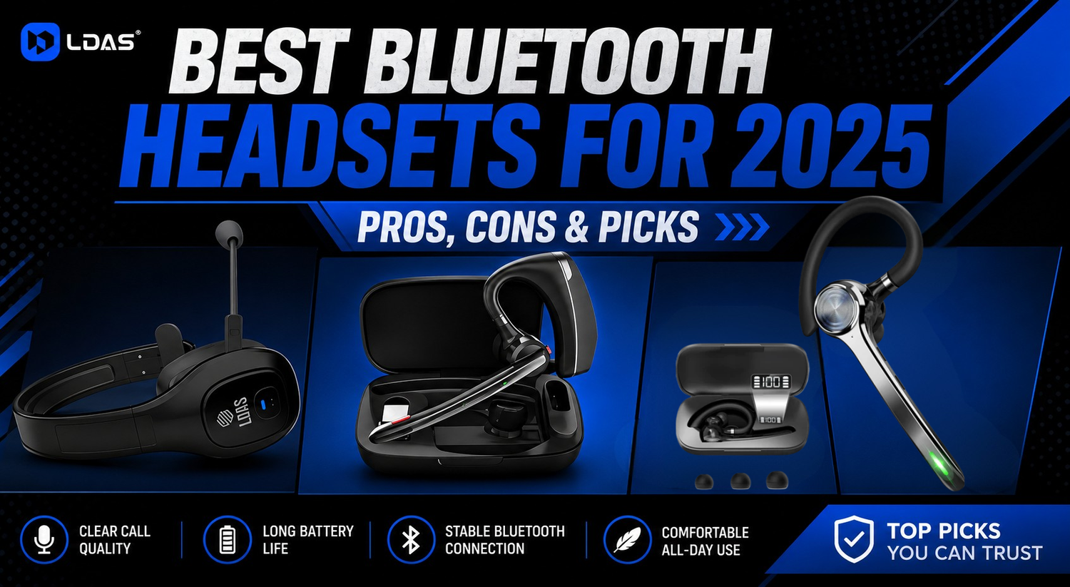 Best Bluetooth Headsets for 2025 — Pros, Cons & Picks