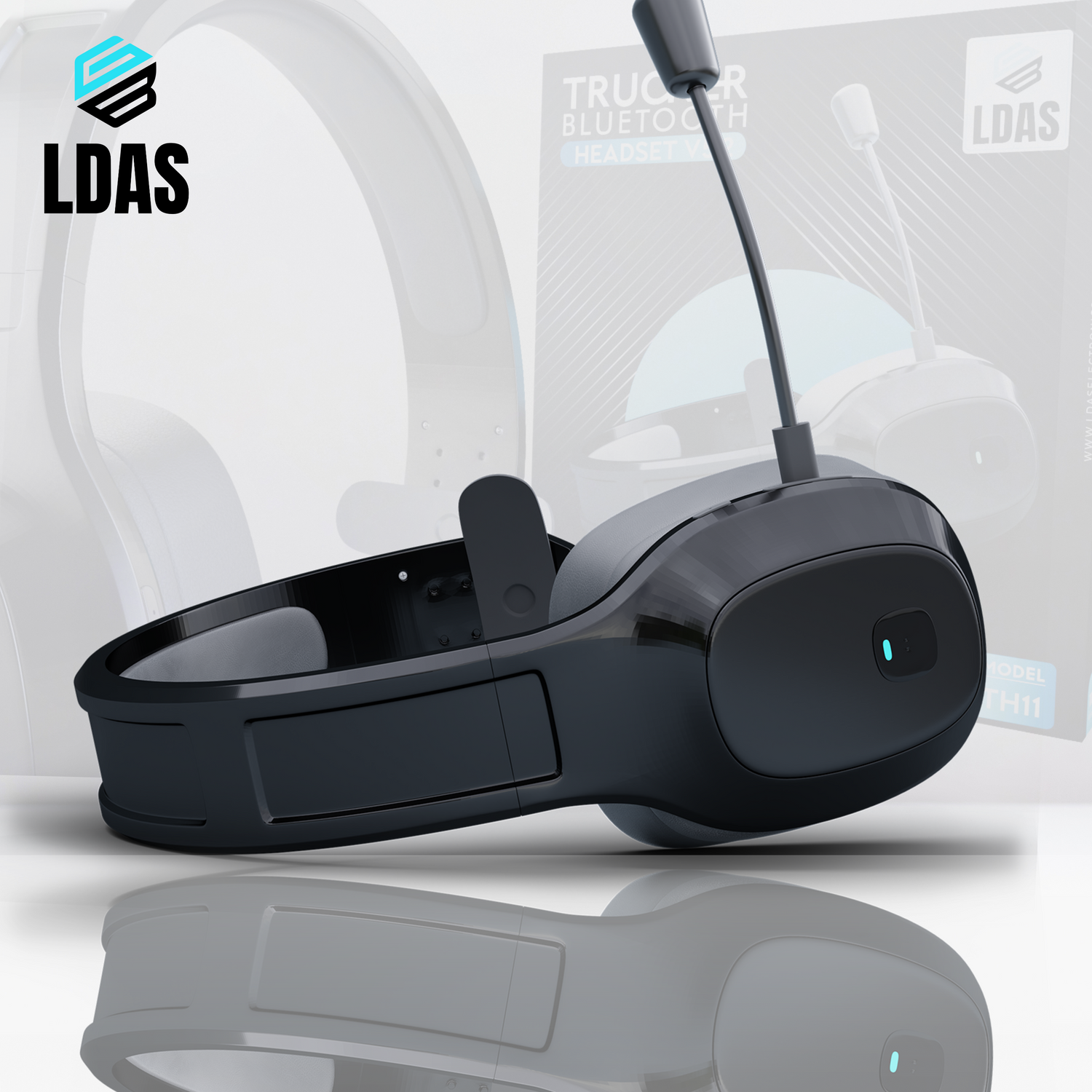 ldas headset for truckers with look of box and logo .