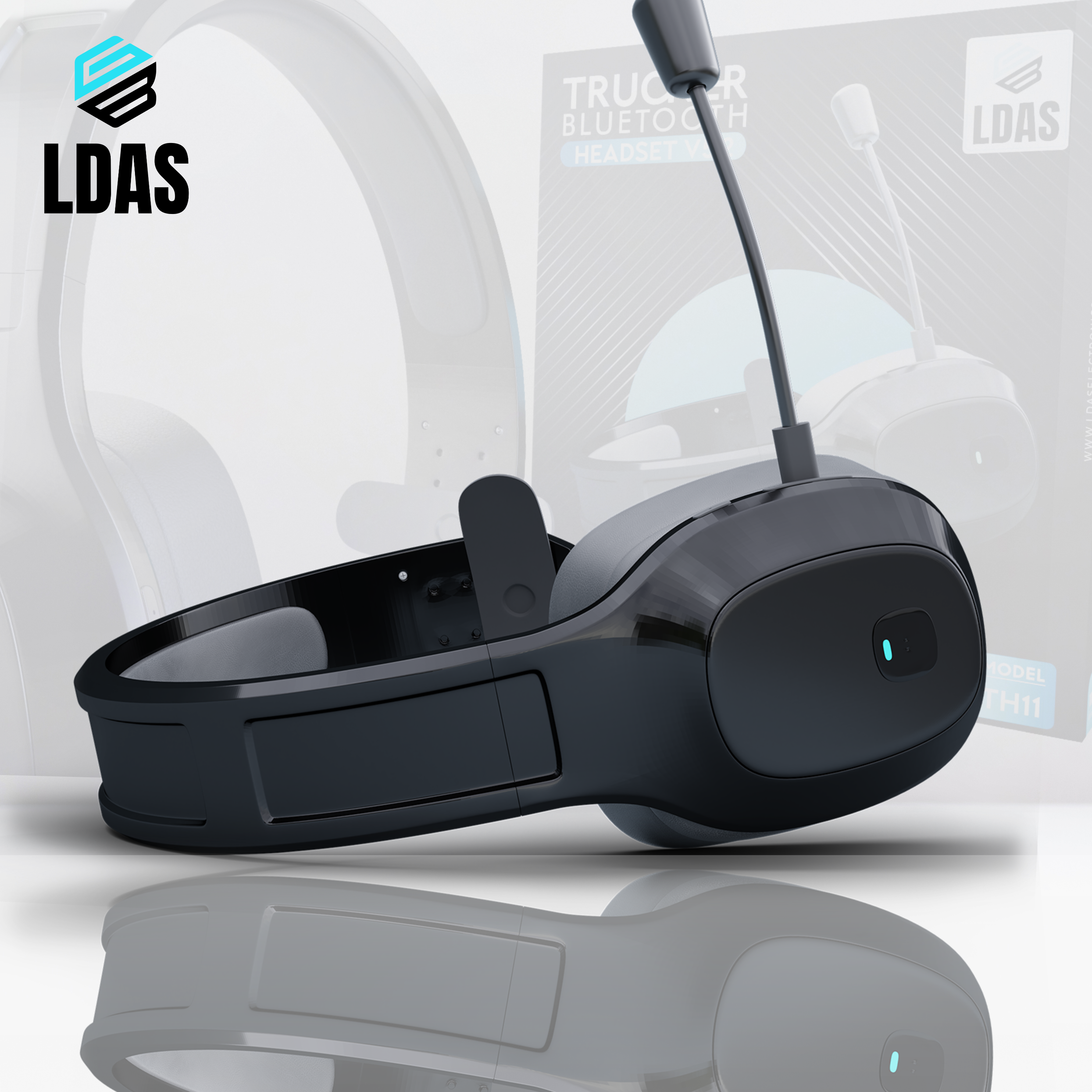 ldas headset for truckers with look of box and logo .