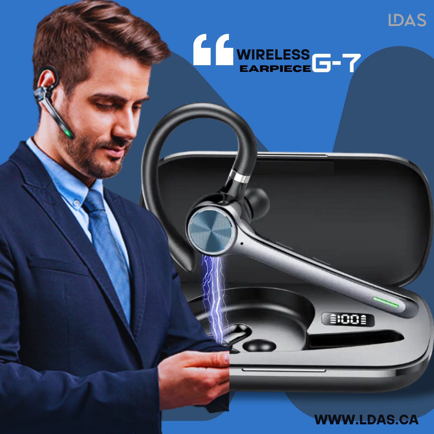 wireless earpiece from LDAS ELECTRONICS for truckers and office workers