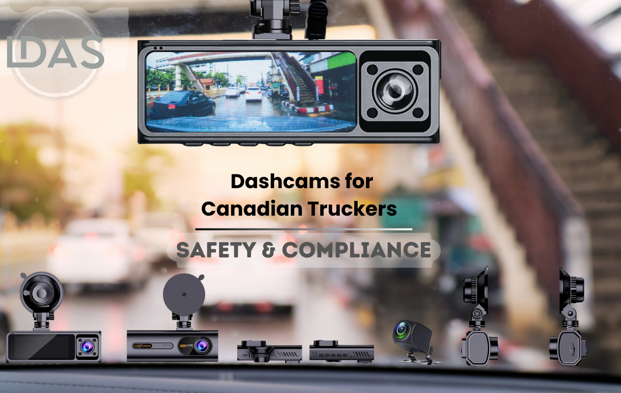 Dash Cam LDAS A20 showing road view on screen