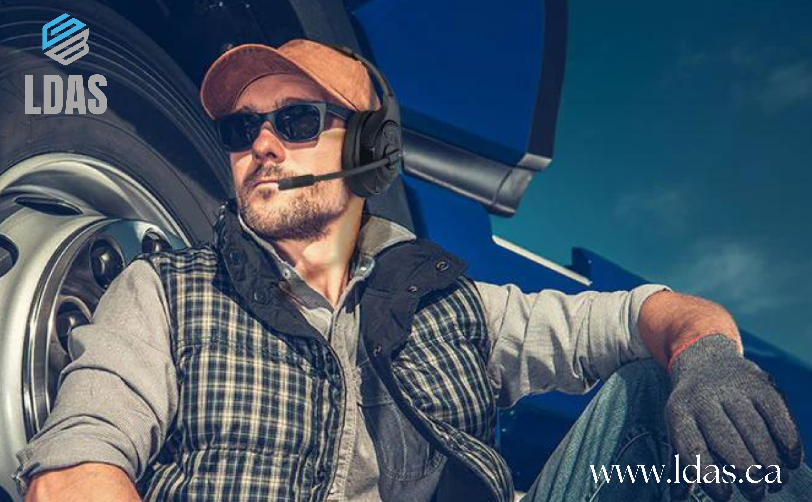 Ldas headset for truckers for his safety.