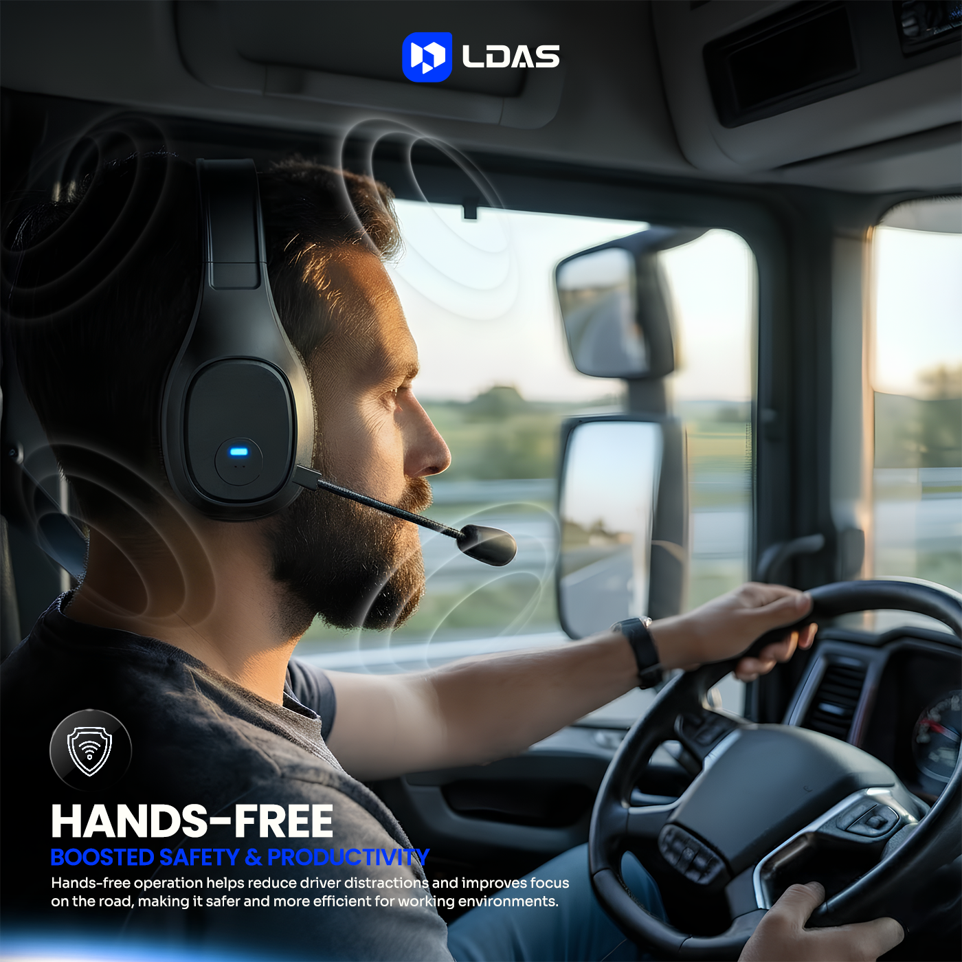 LDAS Trucker Bluetooth Headset TH11