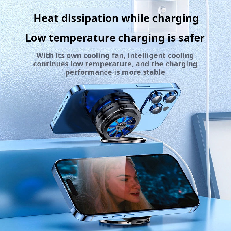 Magsafe charger with colling fan and kickstand