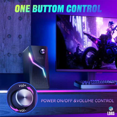 LDAS - LENRUE Computer Speakers for Desktop Monitor, USB/USB-C Powered PC Speakers