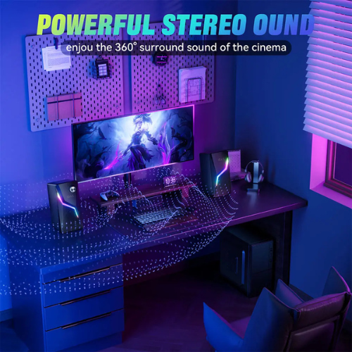 LDAS - LENRUE Computer Speakers for Desktop Monitor, USB/USB-C Powered PC Speakers