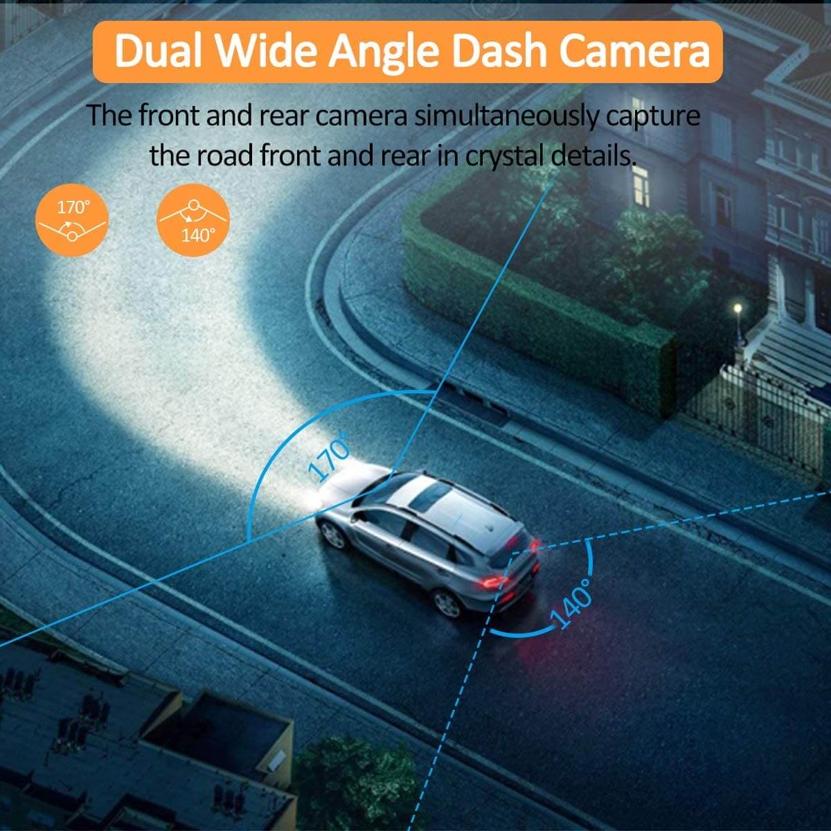 LDAS Dash Cam for Cars Front and Rear and SD Card Included - LDAS ELECTRONICS