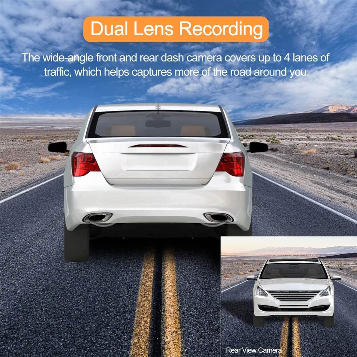 LDAS Dash Cam for Cars Front and Rear and SD Card Included - LDAS ELECTRONICS