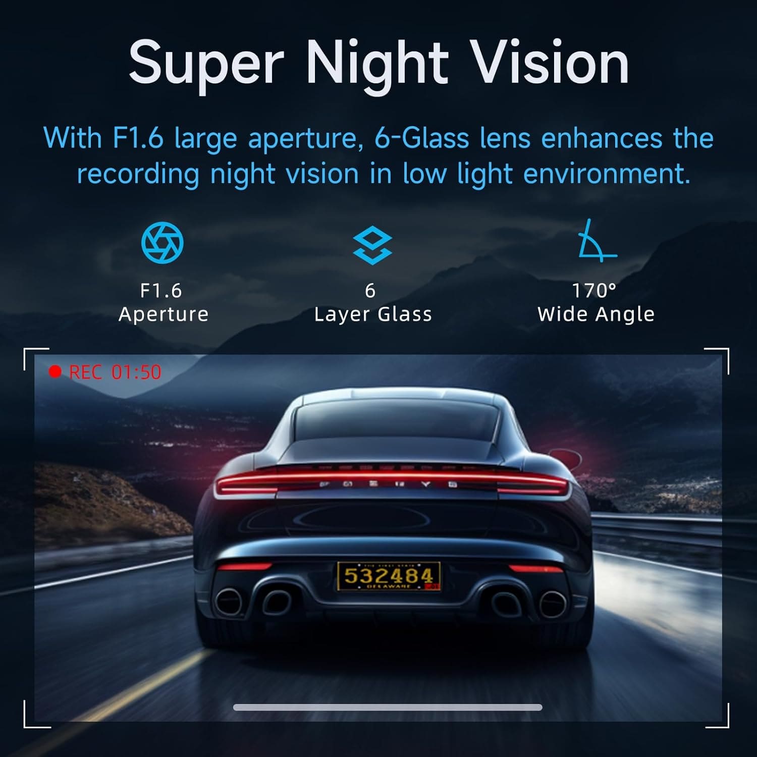 LDAS Dash Cam Front 2.5K: Mini Dash Cam for Cars, 1440P Car Camera with APP, WiFi Dash Cam with WDR Night Vision, 24 Hours Parking Monitor Dashcams, 160°Wide, G-Sensor - LDAS ELECTRONICS