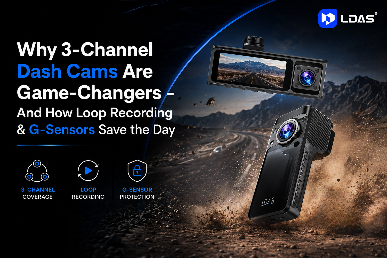 LDAS A20 Dash cam 3 channel 