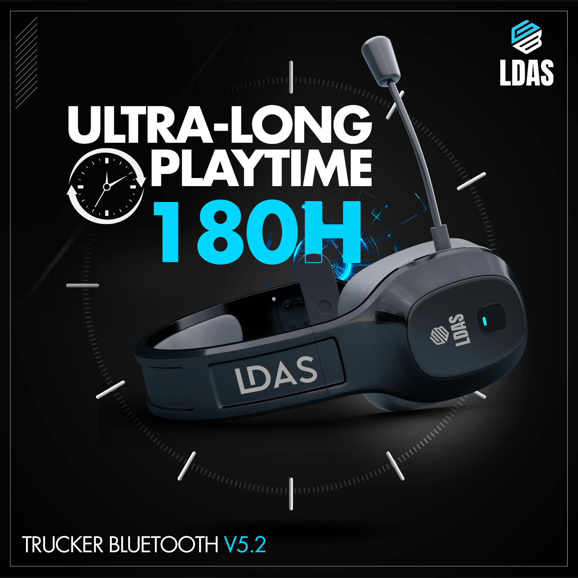 LDAS Trucker Bluetooth Headset GeForce1 - LDAS ELECTRONICS