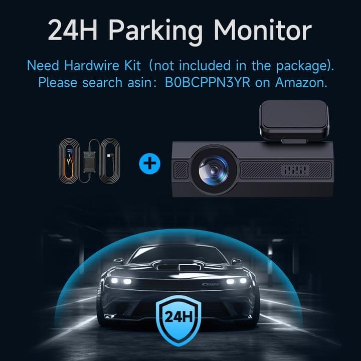 Dash Cam WiFi 2.5K 1440P Front Dash Camera for Cars, E-YEEGER Car Camera  Mini Dashcams with App, Night Vision, 24H Parking Mode, G-Sensor, Loop